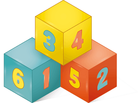 colorful number cubes on transparent background - Download Free Stock Videos Pikwizard.com