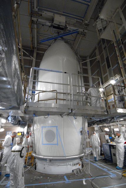 Aquarius SAC-D Encapsulation in Delta II Fairing for Launch Preparation - Download Free Stock Images Pikwizard.com