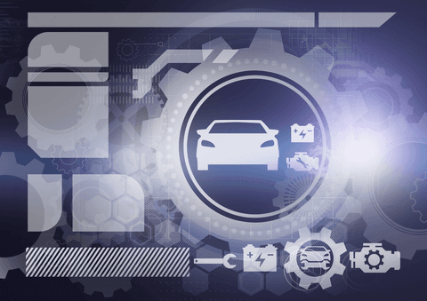 transparent digital interface concept with tech elements and car icon - Download Free Stock Videos Pikwizard.com