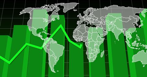 Global Economic Data Visualization with World Map and Chart - Download Free Stock Images Pikwizard.com