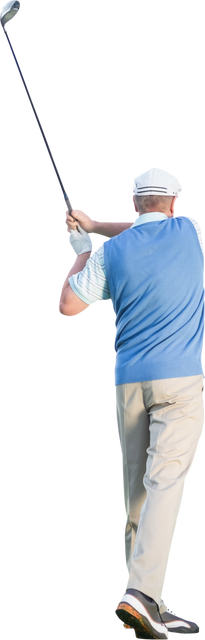 Senior Golfer During Game on Transparent Background - Download Free Stock Videos Pikwizard.com