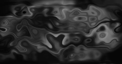 Abstract monochrome fluid art with dynamic wavy patterns