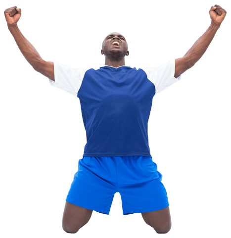 transparent joyful athlete celebrating on knees - Download Free Stock Videos Pikwizard.com