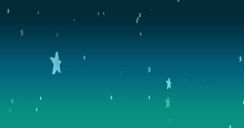 Glowing stars on blue gradient background