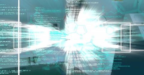 Burst of Data in Medical Lab Integrates Science and Technology - Download Free Stock Images Pikwizard.com