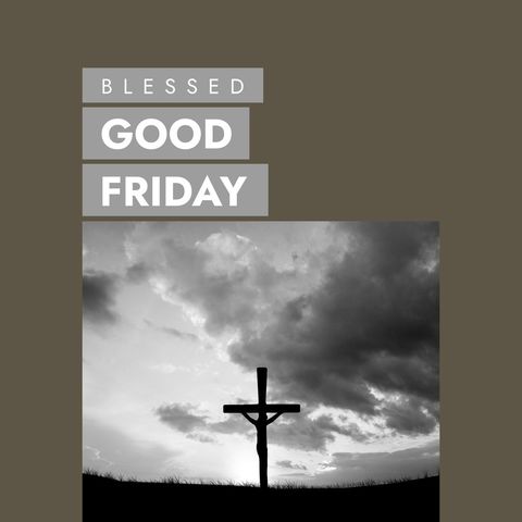 Good Friday Cross Silhouette Against Dramatic Sky - Download Free Stock Templates Pikwizard.com