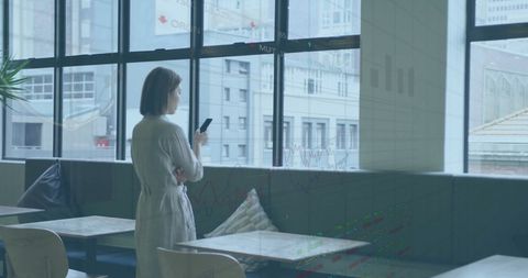 Businesswoman Analyzing Financial Trends with Digital Data - Download Free Stock Images Pikwizard.com