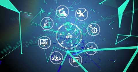 digital innovation concept with interconnected technology icons - Download Free Stock Images Pikwizard.com
