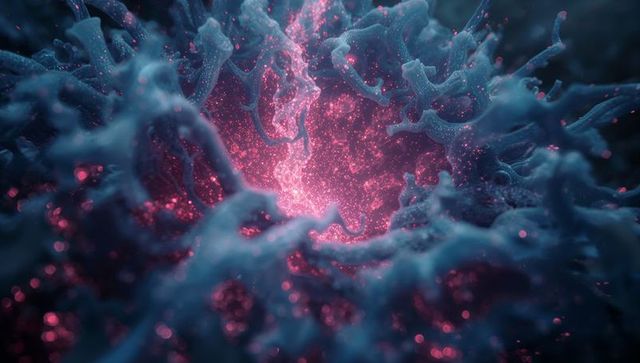 Abstract Luminous Core and Energetic Particle Explosion