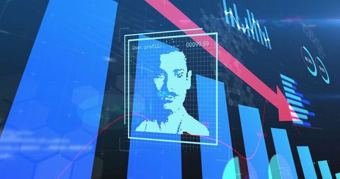 Digital Data Processing with Abstract People Icons - Download Free Stock Images Pikwizard.com