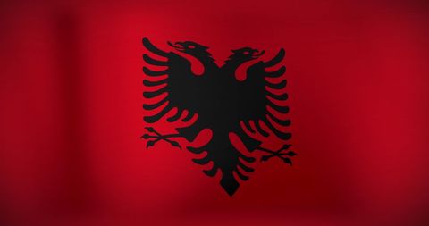 Dynamic albanian flag celebrating patriotism and unity