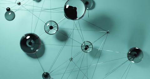 Interactive Digital Network with Abstract Connections - Download Free Stock Images Pikwizard.com