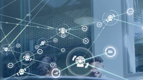 Digital Network Interface Overlaying Office Conversation