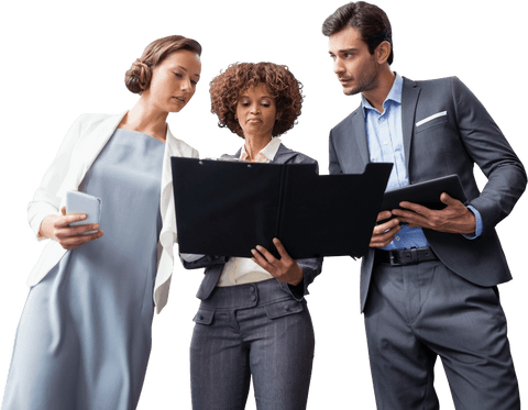 transparent business team analyzing documents office collaboration - Download Free Stock Videos Pikwizard.com