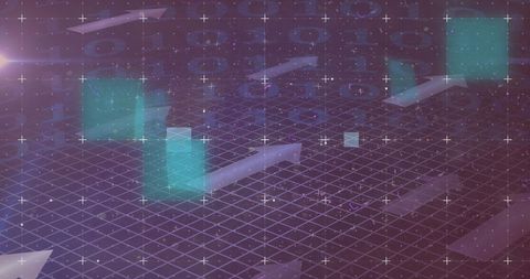 Virtual Growth Shapes Intersecting Digital Binary Matrix - Download Free Stock Images Pikwizard.com