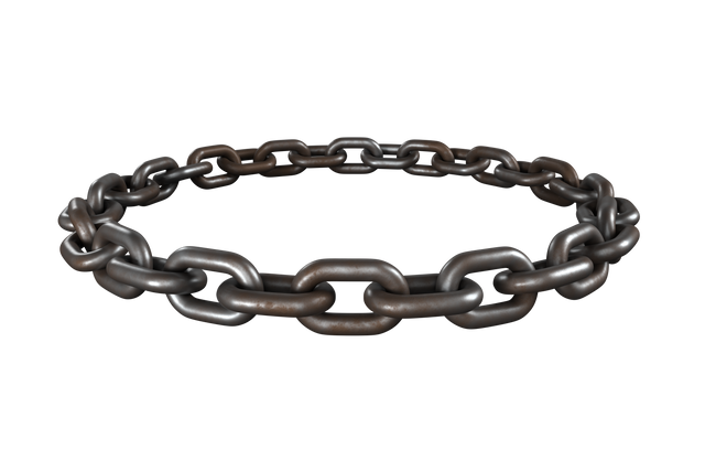 Closeup of Round Metallic Chain Isolated on Transparent Background - Download Free Stock Videos Pikwizard.com