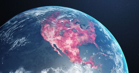 Global Spread of Covid-19 Represented on Rotating Earth - Download Free Stock Images Pikwizard.com