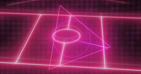 Futuristic Neon Pink Sports Field with Geometric Patterns - Download Free Stock Images Pikwizard.com