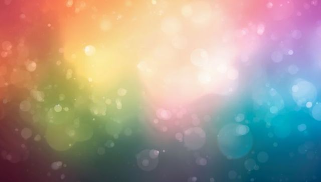 Dreamy Iridescent Colorful Bokeh Gradient Backdrop with Soft Light Orbs and Luminous Glow