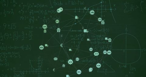 Digital Interface Overlaid on Mathematical Equations - Download Free Stock Images Pikwizard.com