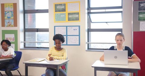 Diverse students engaged in classroom activities