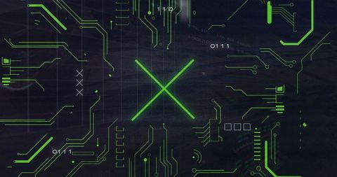 Abstract Technology Circuit Background with Digital Overlay - Download Free Stock Images Pikwizard.com