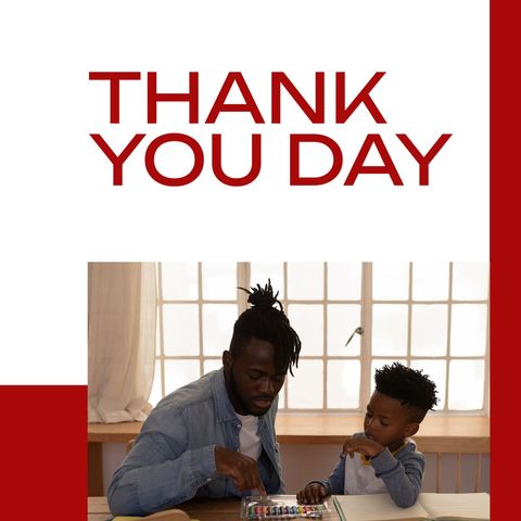 father and son celebrating thank you day together - Download Free Stock Templates Pikwizard.com