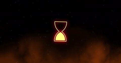 Glowing Hourglass with Digital Light Trails on Dark Background - Download Free Stock Images Pikwizard.com