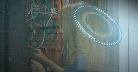 Engineer Monitoring Data Processes in Network Facility - Download Free Stock Images Pikwizard.com