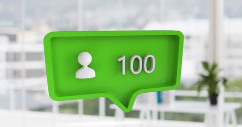 Social Media Growth Visualization with Digital Pop-up Notification