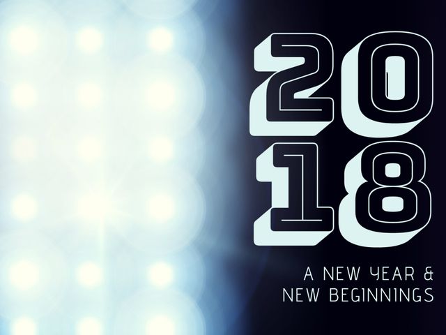 2018 New Year Celebration Background with Modern Design - Download Free Stock Templates Pikwizard.com