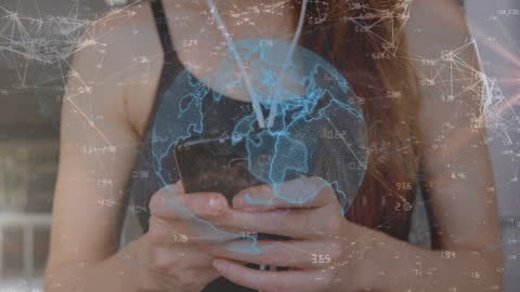 Global Networking and Connectivity Concept with Smartphone and Globe