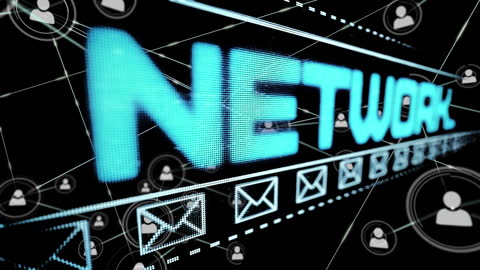 Digital Networking Interface Animated Visualization