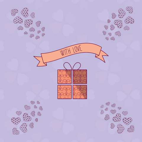 Valentine's Day Love Card with Gift Illustrative Design - Download Free Stock Videos Pikwizard.com