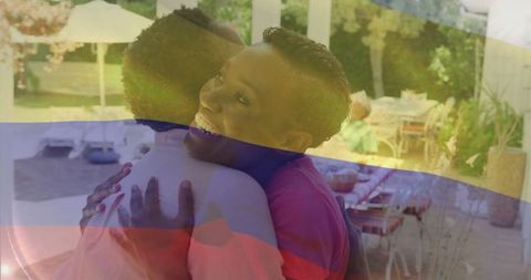 Colombian Flag and Family Love Integrated Moment