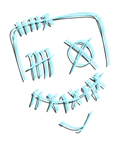 neon digital scribble forming imaginative face on transparent canvas - Download Free Stock Videos Pikwizard.com