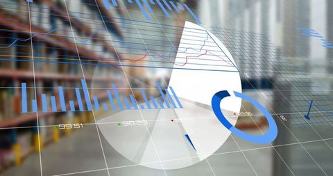 Digital Interface of Statistical Analysis in Warehouse Environment - Download Free Stock Images Pikwizard.com