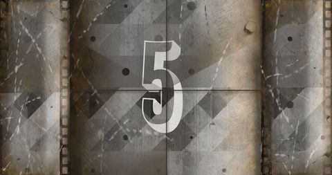 Vintage Film Countdown with Grunge Effect on Aged Background - Download Free Stock Images Pikwizard.com