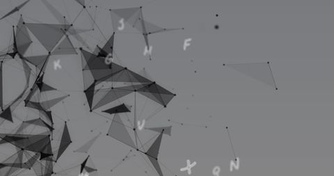 Dynamic Network of Letters Representing Global Education - Download Free Stock Images Pikwizard.com