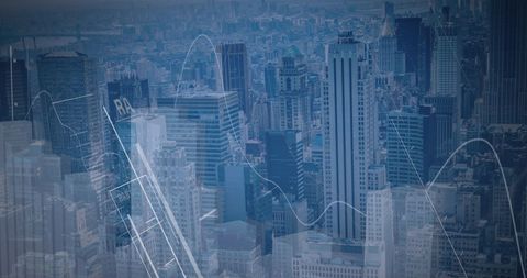 Data Analytics Over Urban Skyline Conceptualizes Modern Economy - Download Free Stock Images Pikwizard.com