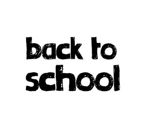 Back to school text with sleek design on transparent background