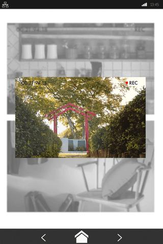 recording interface displaying garden scene on transparent view - Download Free Stock Videos Pikwizard.com