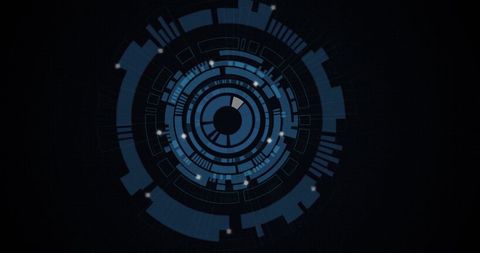 Futuristic User Interface With Circular HUD Elements - Download Free Stock Images Pikwizard.com