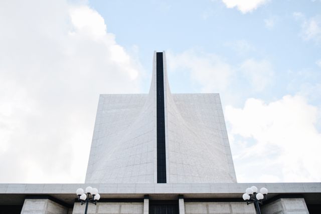 Modern Architecture of Sacred Building Against Cloudy Sky - Download Free Stock Images Pikwizard.com