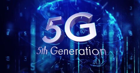 5G Technology with Digital Globe and Data Waves - Download Free Stock Images Pikwizard.com