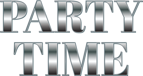 shiny metallic party time text on transparent background - Download Free Stock Videos Pikwizard.com