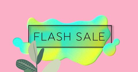 Bright and Colorful Flash Sale Design with Abstract Elements