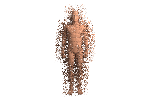 Transparent Pixelated 3D Render of Brown Human - Download Free Stock Videos Pikwizard.com