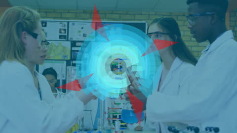 Diverse Students Collaborating in Science Laboratory