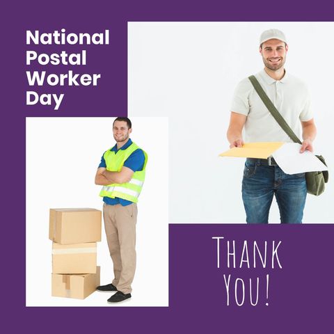 national postal worker day appreciation montage - Download Free Stock Templates Pikwizard.com